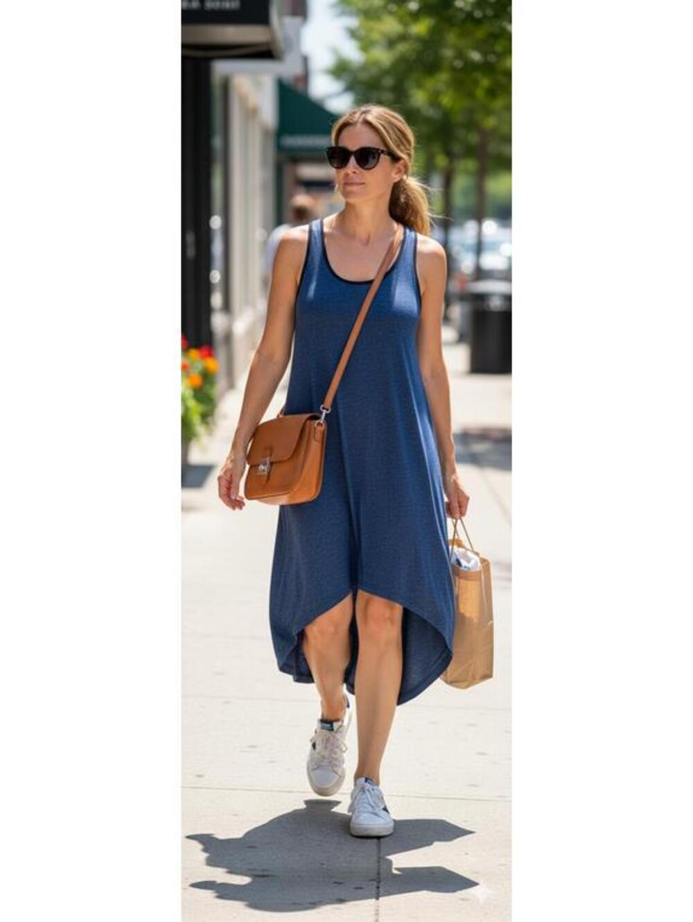 Tart Collections - Navy Racerback High-Low Dress - Size M